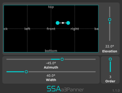 a3Panner - Third order Ambisonics encoder/panner plugin