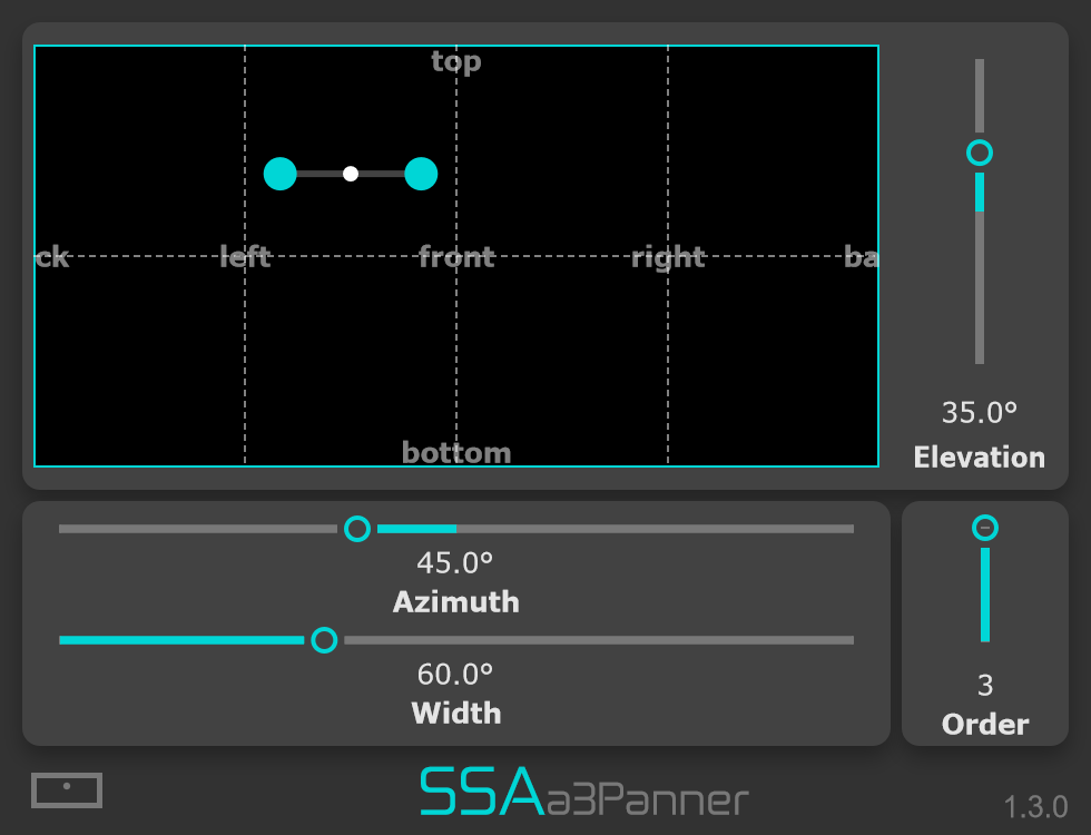 a3Panner - Third order Ambisonics encoder/panner plugin