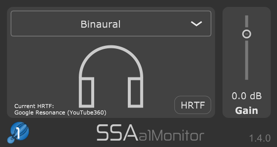 a1Monitor - First order Ambisonics stereo and binaural decoding plugin