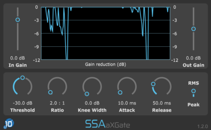 aXGate - Tenth order Ambisonics gate and downwards expander plugin