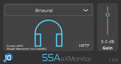 a7Monitor - Seventh order Ambisonics stereo and binaural rendering plugin