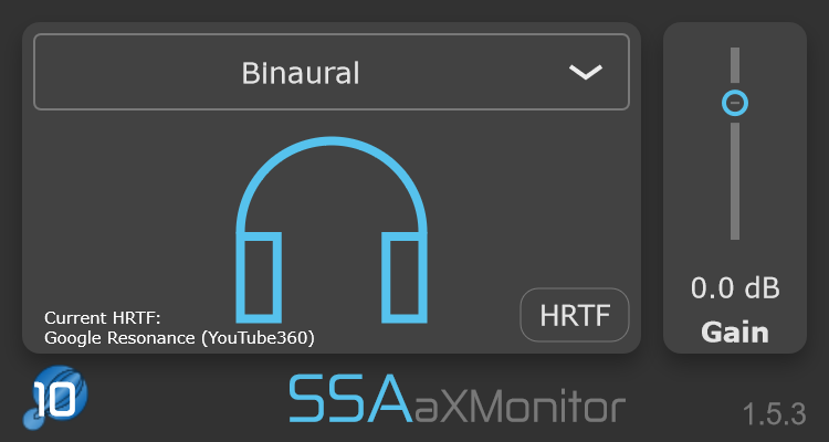 a7Monitor - Seventh order Ambisonics stereo and binaural rendering plugin