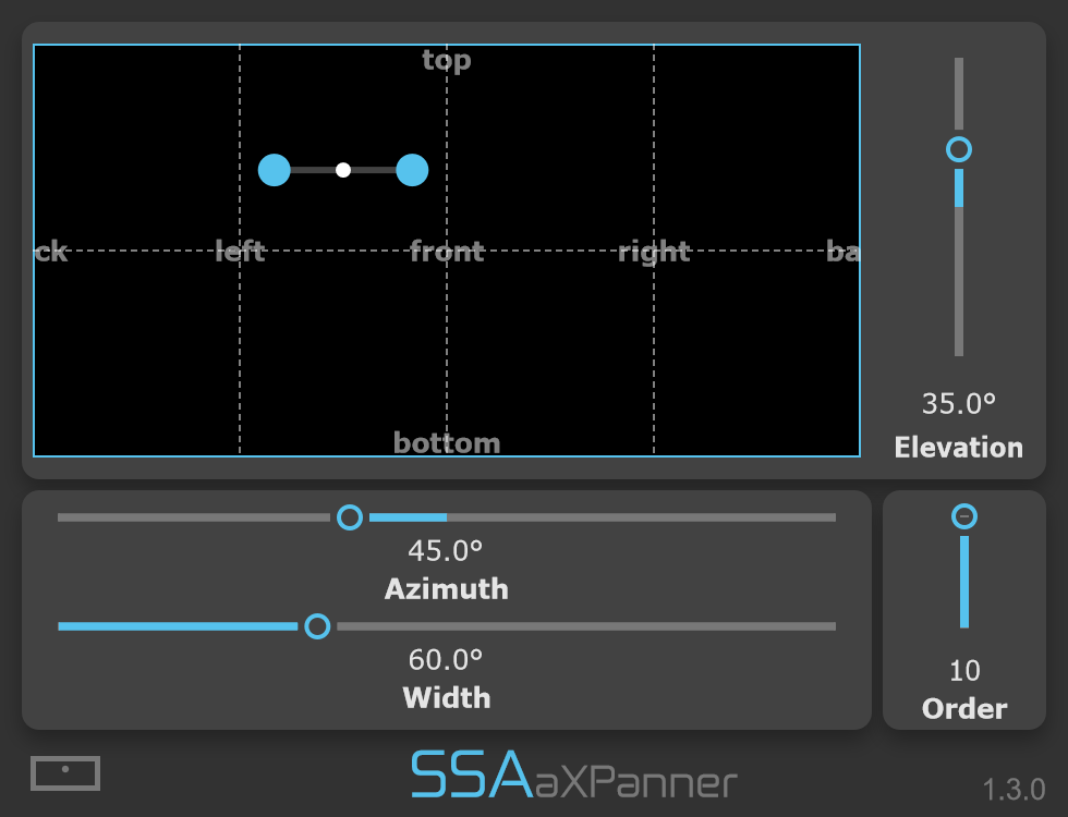 a7Panner - Seventh order Ambisonics encoder/panner plugin