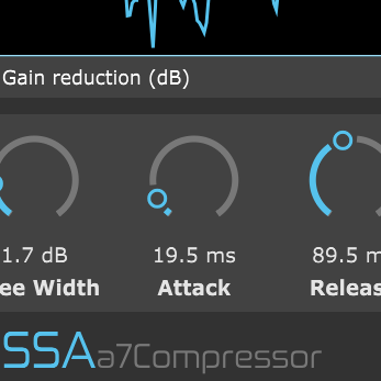 aXCompressor zoom on attack control user interface